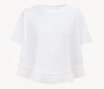 T-shirt decorata Bianco 100% Cotone