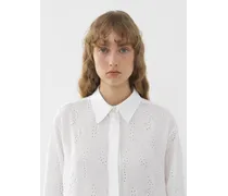 Camicia lunga Patricia Chloé x ERES Bianco 100% Lino, Pinctada Maxima, coltivata, COO Australia