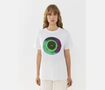 T-shirt con stampa Bianco 100% Cotone