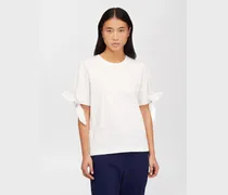 T-shirt con fiocco Bianco 100% Cotone