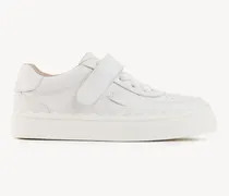 Sneaker Lauren con strap Bianco 100% Pelle di pecora