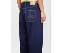 Pantaloni affusolati in denim Blu 100% Cotone