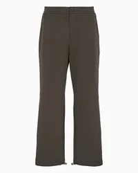 Armani Exchange OFFICIAL STORE Pantaloni In Cotone Stretch Con Stringitori Sulle Caviglie Verde