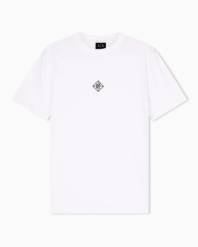 Armani Exchange Regular fit T-shirt in cotone Bianco