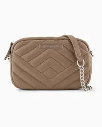 Armani Exchange OFFICIAL STORE Borsa A Tracolla Matelassè Con Tracolla In Catena Beige