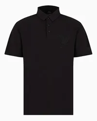 Armani Exchange OFFICIAL STORE Polo Regular Fit In Cotone Organico Asv Nero