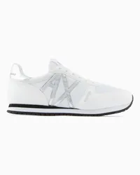 Armani Exchange OFFICIAL STORE Sneakers In Microfibra Con Logo Bianco