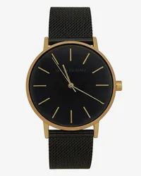 Armani Exchange OFFICIAL STORE Orologio A Tre Lancette In Maglia Di Acciaio Inossidabile Nero Nero