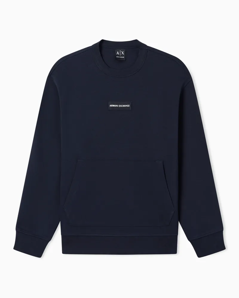 Armani Exchange felpa in cotone Blu