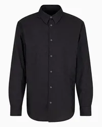 Armani Exchange OFFICIAL STORE Camicia Regular Fit In Cotone Monogram Nero