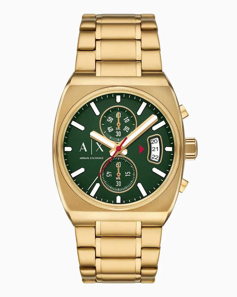 Armani Exchange Orologio cronografo in acciaio inossidabile color oro Multicolore