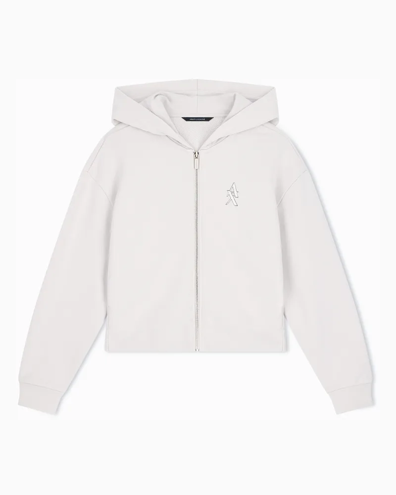 Armani Exchange Felpa vestibilità regular in cotone Beige