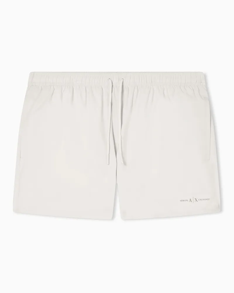 Armani Exchange Costume da bagno con logo AX Bianco