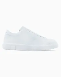 Armani Exchange OFFICIAL STORE Sneakers In Action Leather Bianco