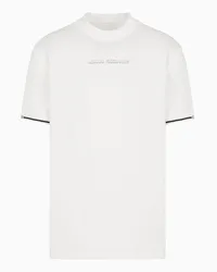 Armani Exchange OFFICIAL STORE T-shirt Regular Fit Con Profili A Contrasto In Cotone Asv Bianco