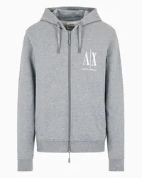 Armani Exchange OFFICIAL STORE Felpa Con Cappuccio E Zip Icon Project Grigio