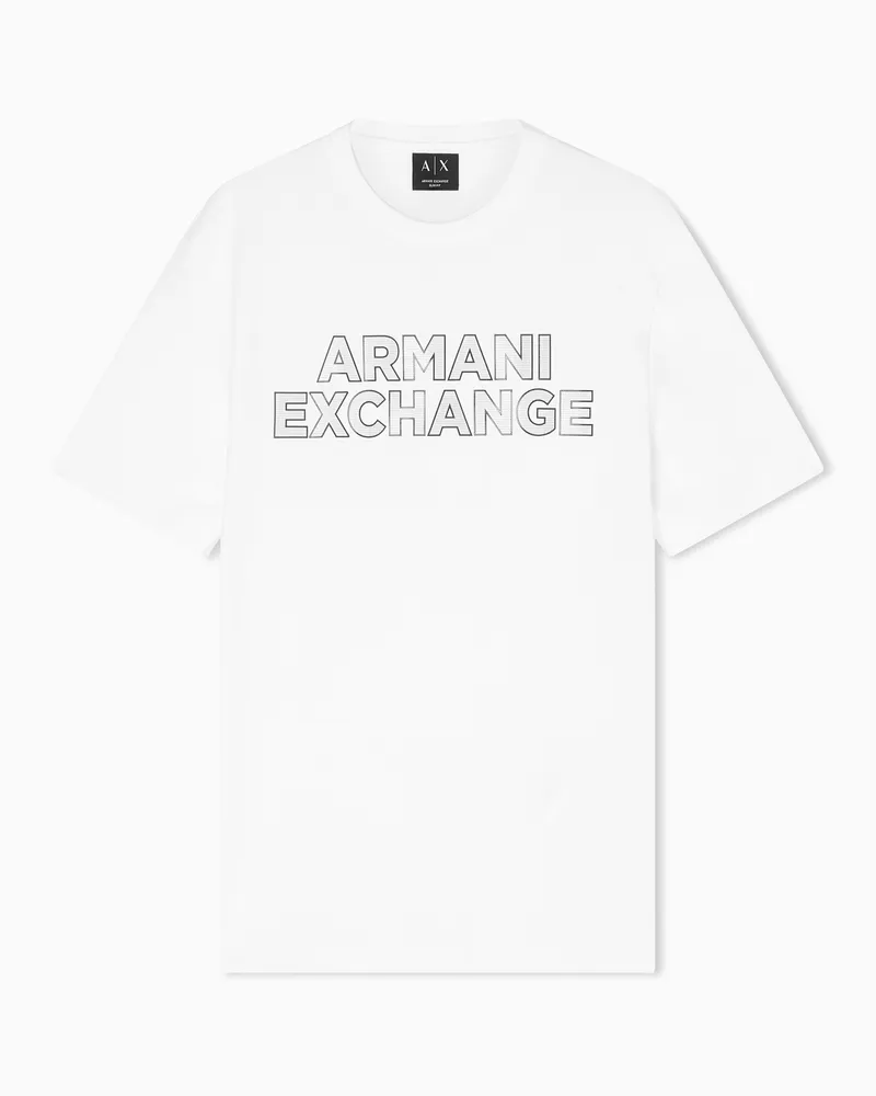 Armani Exchange Slim fit T-shirt in cotone Bianco