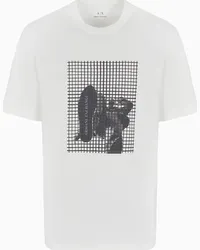 Armani Exchange OFFICIAL STORE T-shirt Regular Fit In Cotone Pesante Con Stampa Fotografica Asv Bianco