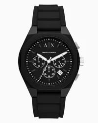 Armani Exchange OFFICIAL STORE Orologio Cronografo In Silicone Nero Nero