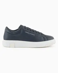 Armani Exchange OFFICIAL STORE Sneakers In Action Leather Blu