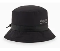 Armani Exchange OFFICIAL STORE Bucket Hat Con Patch Logo Nero