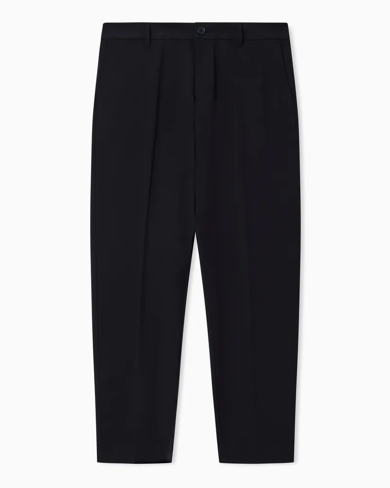 Armani Exchange Chino trousers in flowing fabric Blu
