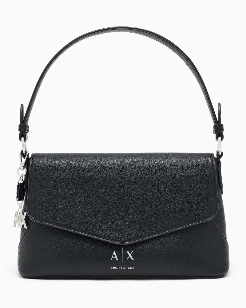 Armani Exchange Borsa a spalla Isabel con manico e chiusura a patta Nero
