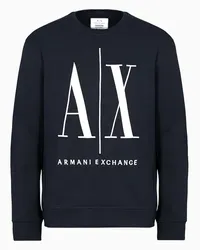 Armani Exchange OFFICIAL STORE Felpa Icon Project In Cotone French Terry Blu