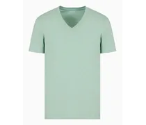 Armani Exchange OFFICIAL STORE T-shirt Regular Fit In Jersey Di Cotone Pima Verde