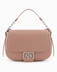 Armani Exchange OFFICIAL STORE Borsa A Spalla Stondata Con Monogram Logo Rosa