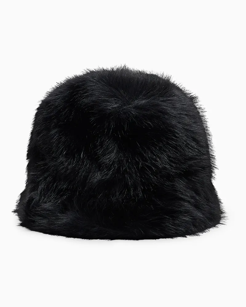 Armani Exchange Cappello bucket Up For Party reversibile effetto velluto Nero