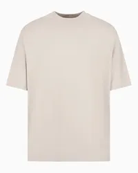 Armani Exchange OFFICIAL STORE T-shirt Loose Fit Con Stampa Sulla Schiena In Cotone Asv Beige