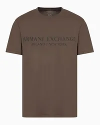 Armani Exchange OFFICIAL STORE T-shirt Regular Fit In Jersey Verde