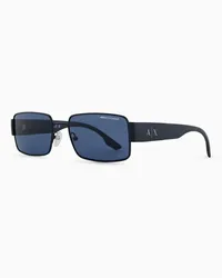 Armani Exchange OFFICIAL STORE Occhiali Da Sole Uomo Forma Rettangolare Blu