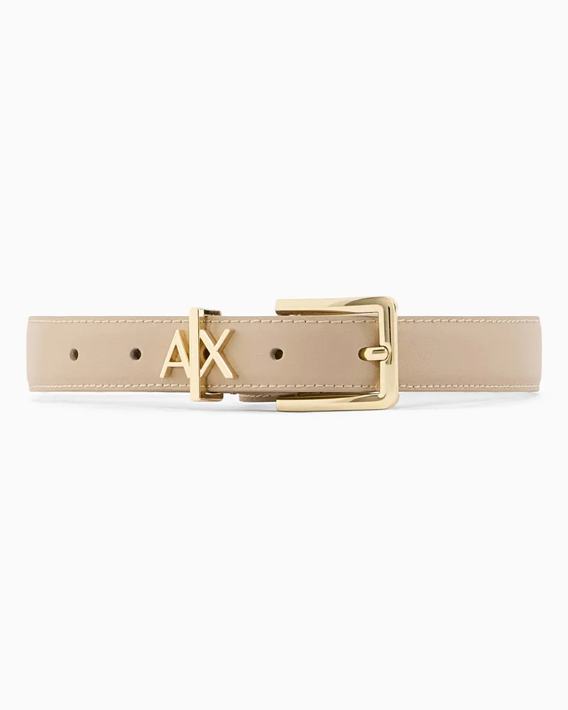 Armani Exchange Cintura con logo piccolo Beige