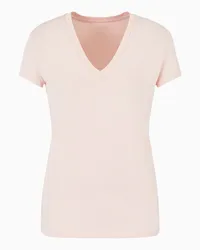 Armani Exchange OFFICIAL STORE T-shirt Slim Fit In Jersey Di Cotone Pima Rosa