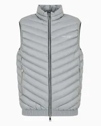 Armani Exchange OFFICIAL STORE Piumino Smanicato Imbottito Double Face Grigio