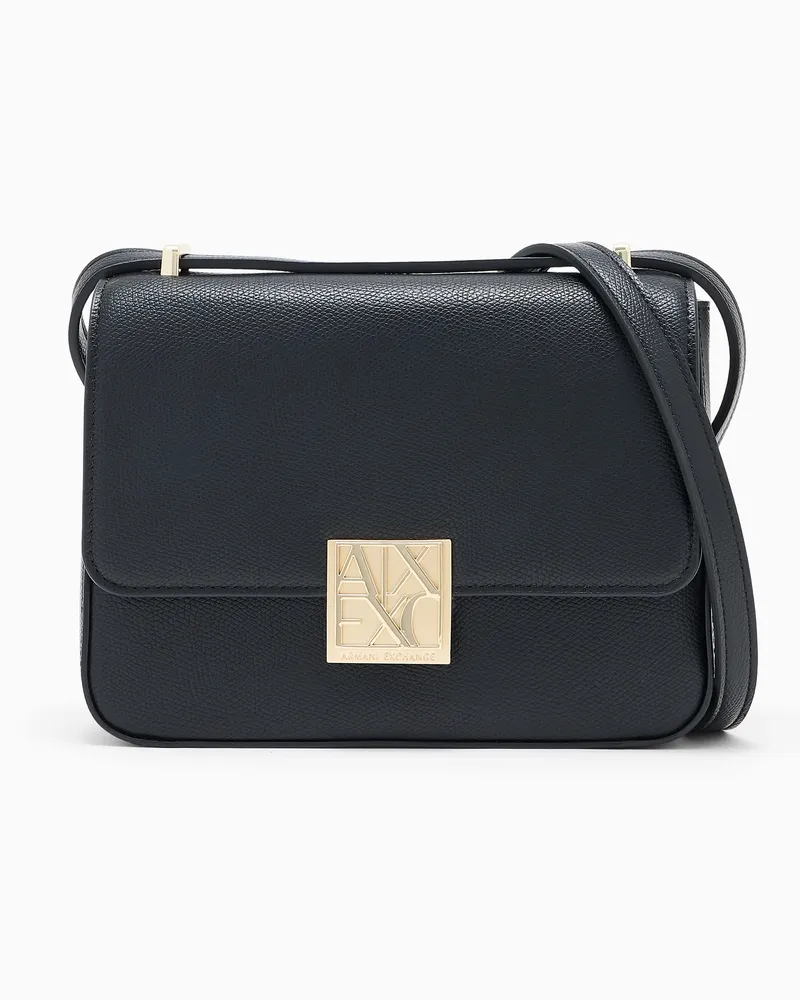 Armani Exchange Borsa a tracolla piccola con logo Nero