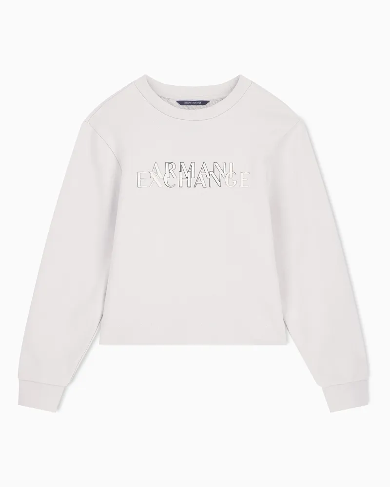 Armani Exchange Felpa regular fit in cotone Beige