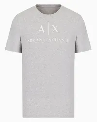 Armani Exchange OFFICIAL STORE T-shirt Regular Fit In Jersey Con Logo Grigio