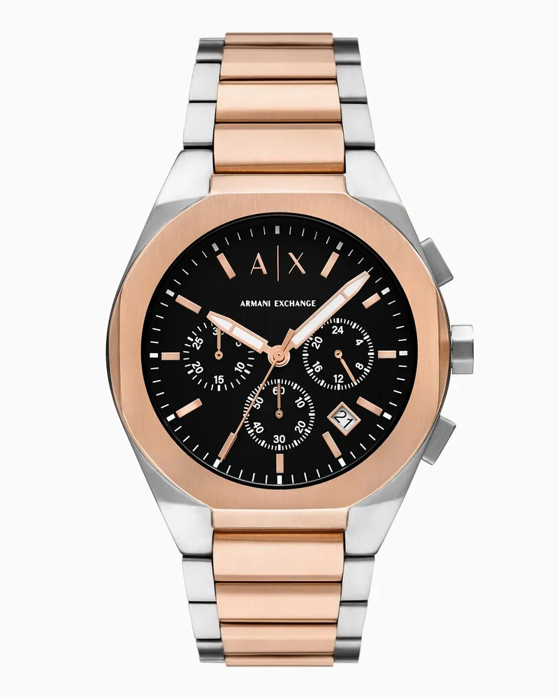 Armani Exchange Orologio cronografo in acciaio inossidabile bicolore Multicolore