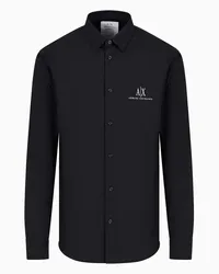 Armani Exchange OFFICIAL STORE Camicia In Popeline Nero