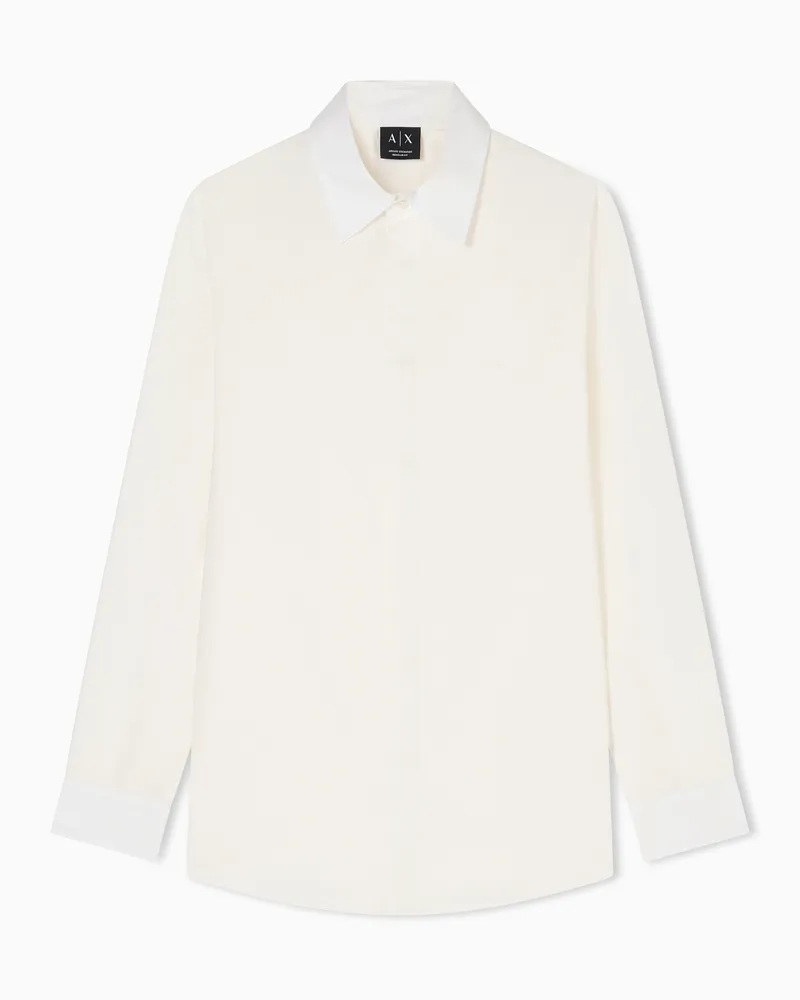 Armani Exchange Camicia in cotone Bianco