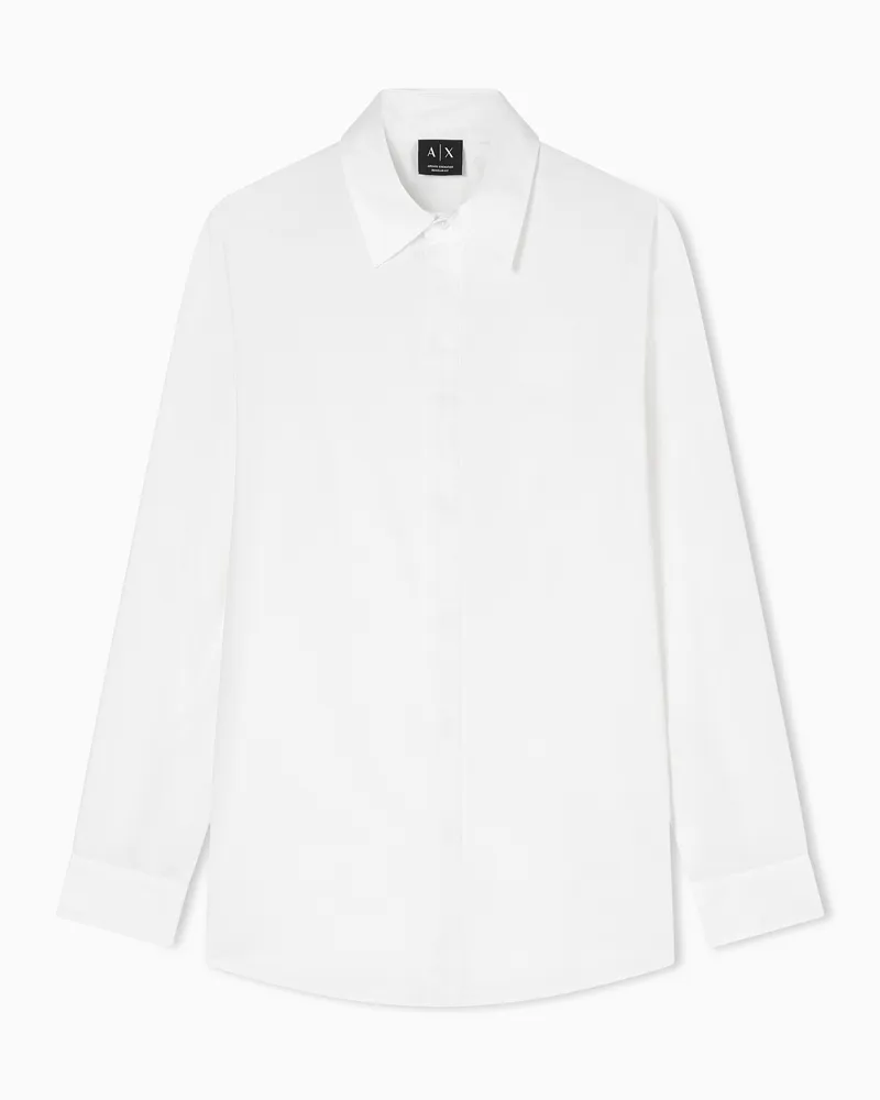 Armani Exchange Camicia in cotone regular fit Bianco