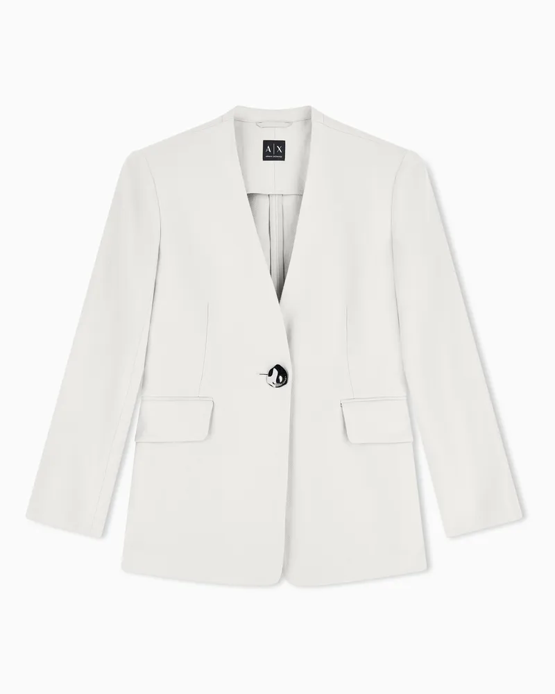 Armani Exchange Giacca tessuto in Twill di Lino Beige