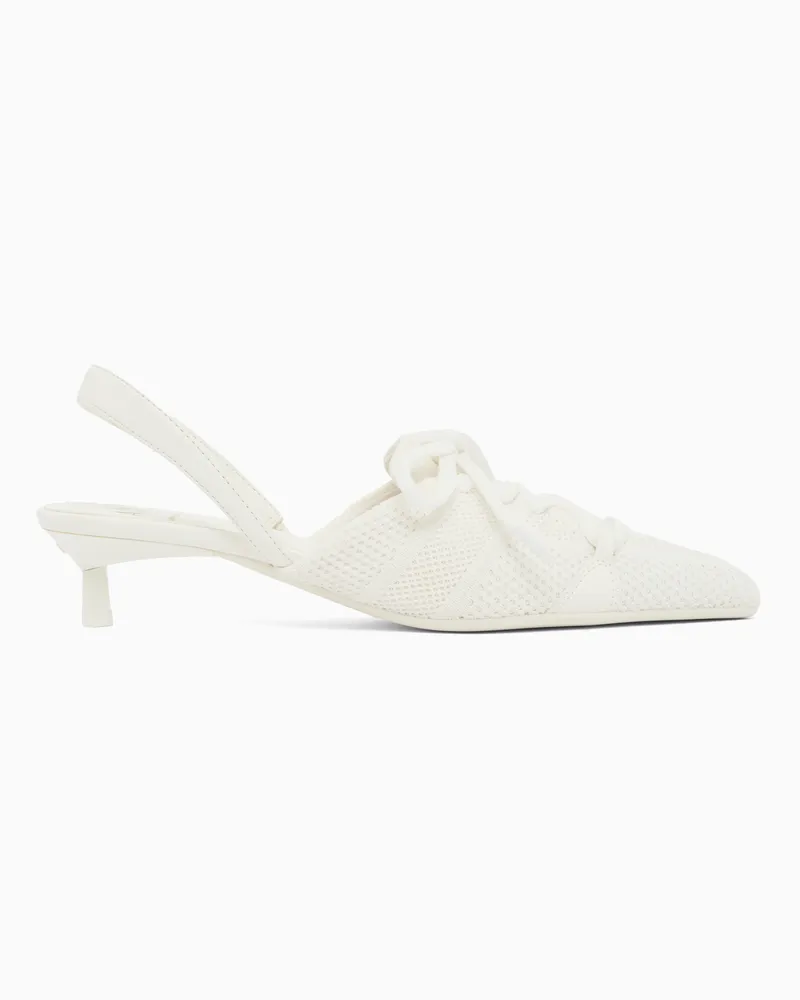 Armani Exchange Décolleté in tessuto tecnico Bianco