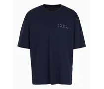 Armani Exchange OFFICIAL STORE T-shirt Comfort Fit In Puro Cotone Blu