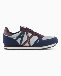 Armani Exchange OFFICIAL STORE Sneakers In Eco-suede, Mesh E Nylon Rosso