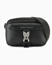 Armani Exchange OFFICIAL STORE Borsa A Tracolla Con Logo In Materiale Riciclato Asv Nero