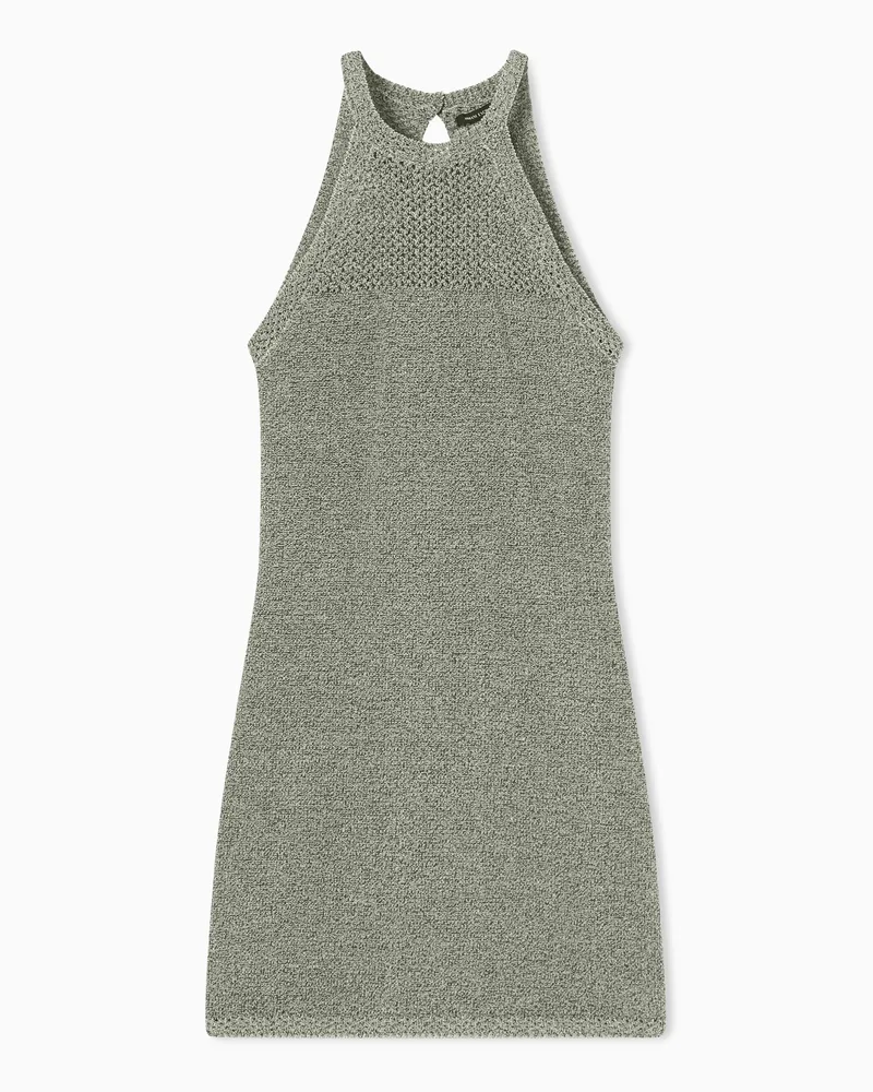 Armani Exchange Miniabito in maglia lurex Verde